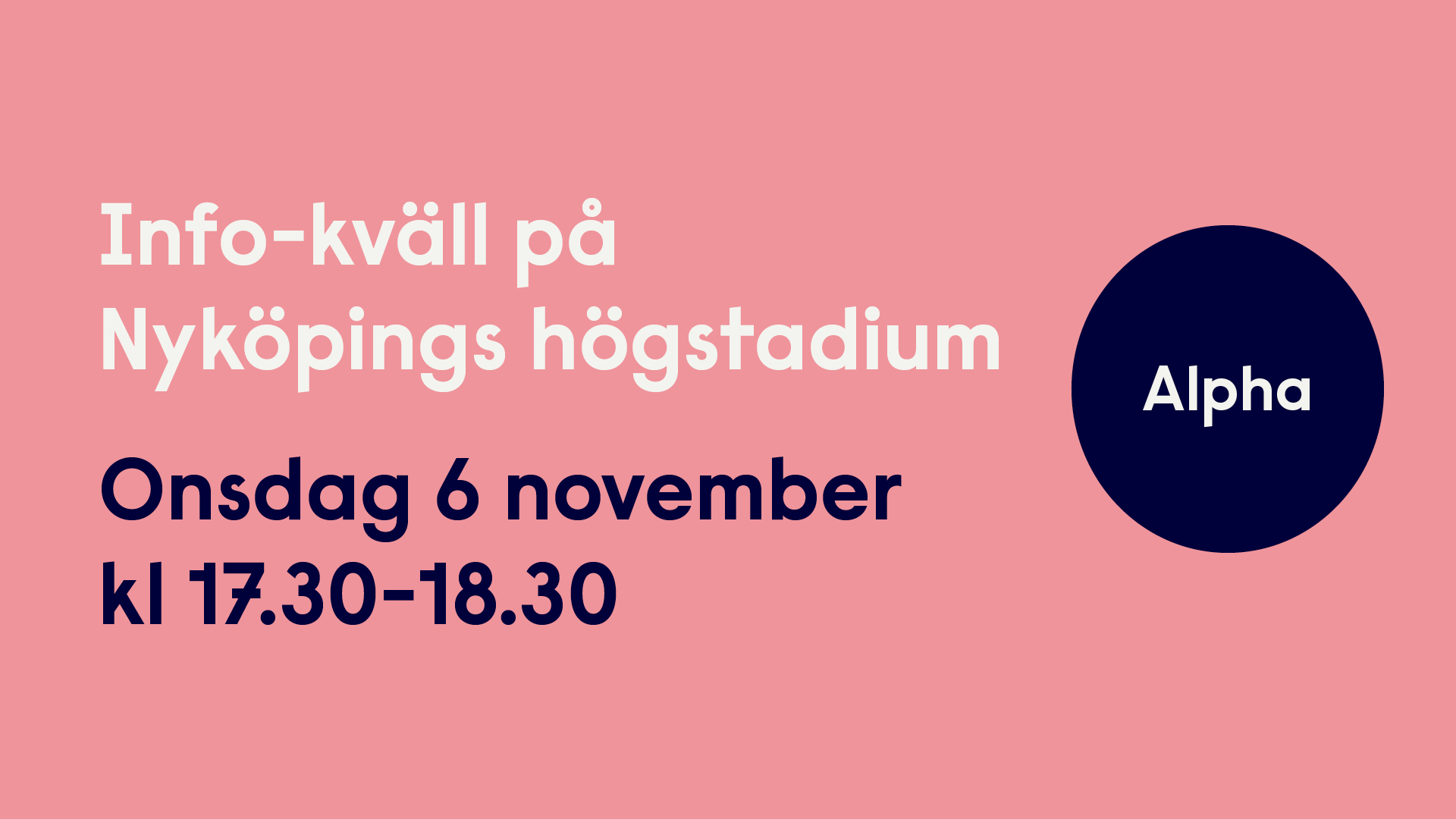 Info-kväll 6 november